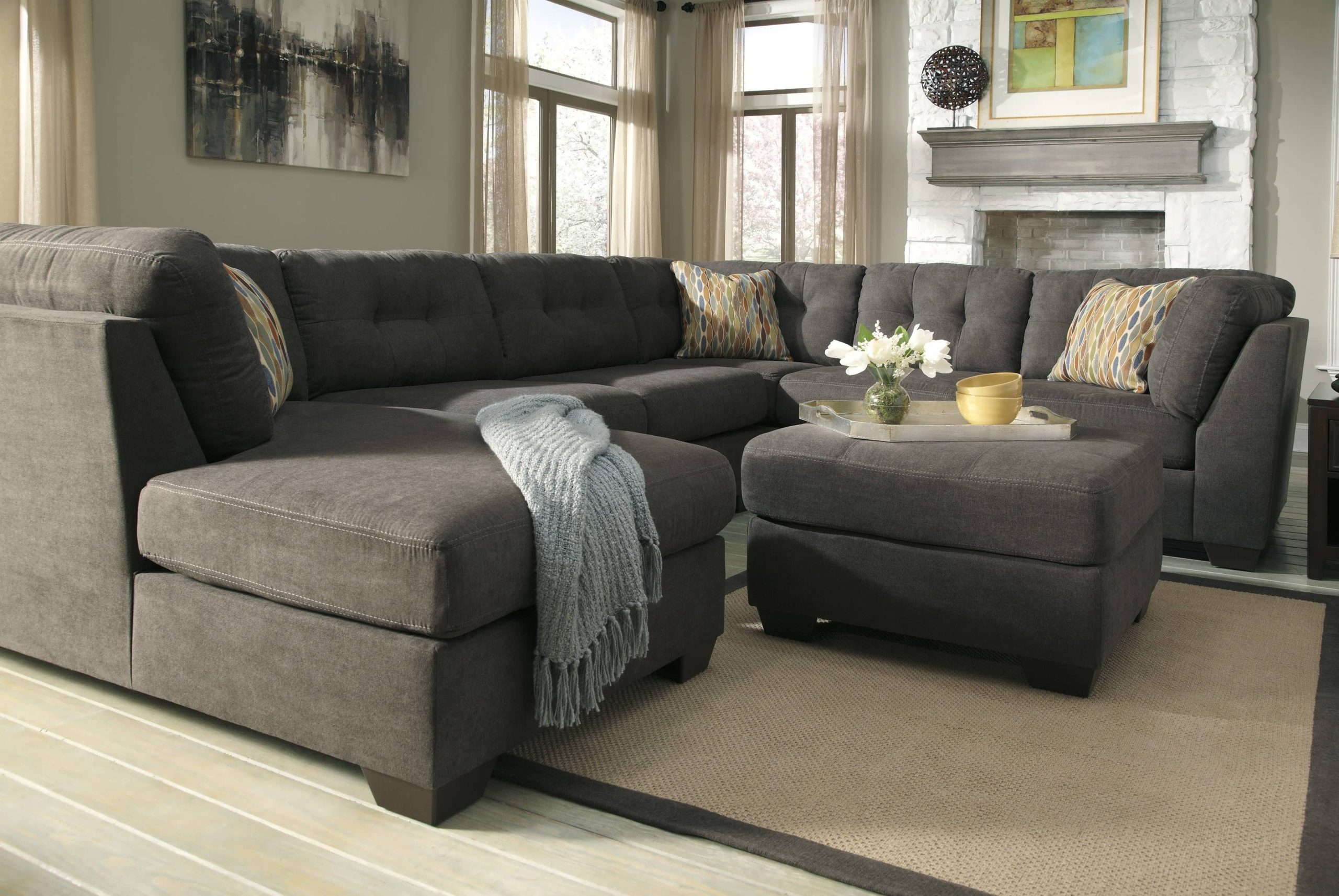 15 Photos Grey Chaise Sectionals intended for Dark Gray Decorating Secrets Styling Your Sectional