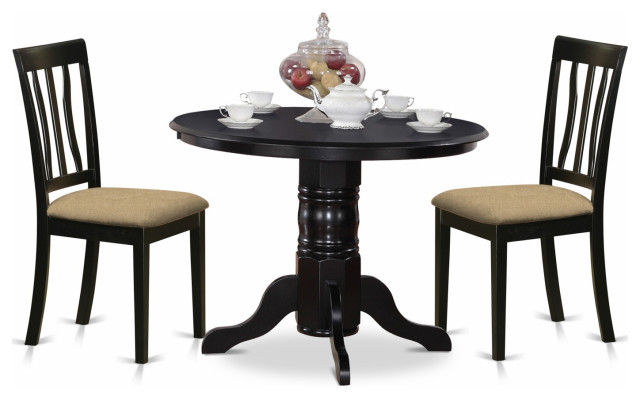 3-Piece Dinette Table Set, Small Kitchen Table And 2 Dining Chairs ... with regard to 3-Piece Dinette Table Set, Small, Kitchen Table And 2 Dining Chairs