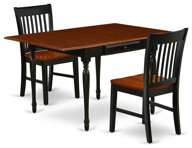 3-Piece Kitchen Table Set, 2 9" Drop Down Leaves Kitchen Table, 2 ... for Beyond the Basics Unveiling the Features of Mahogany Dining Furniture