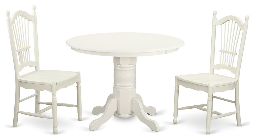 3-Piece Table Set For Kitchen Table And 2 Dinette Chairs - Traditional ... inside 3-Piece Table Set For Dining Table And 2 Dinette Chairs