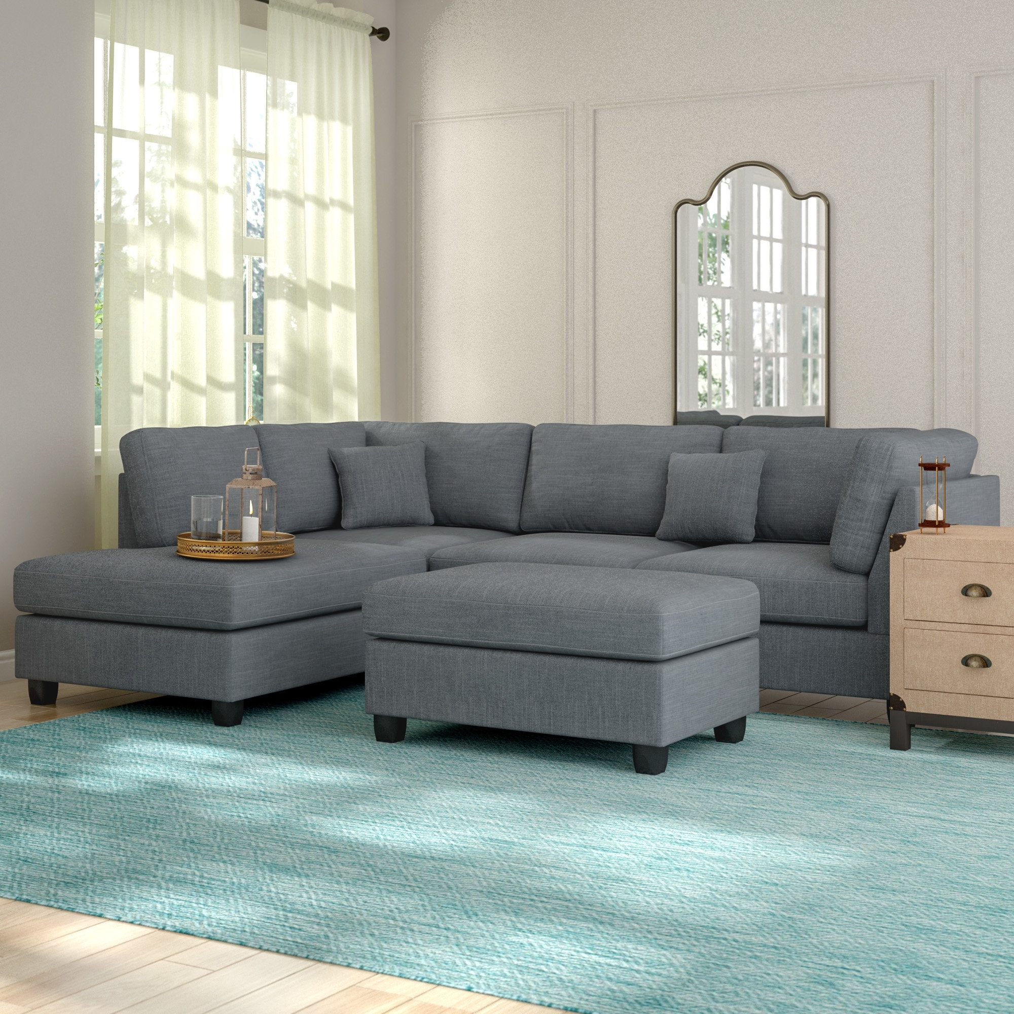 30 Ideas Of Norfolk Grey 3 Piece Sectionals With Laf Chaise throughout Dark Gray Decorating Secrets Styling Your Sectional