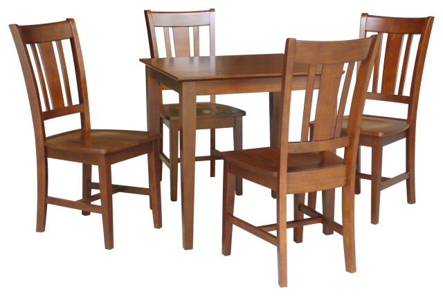 30X30 Dining Table With Chairs, 5 Piece - Transitional - Dining Sets ... for 30X30 Dining Table With 2 Ladderback Chairs