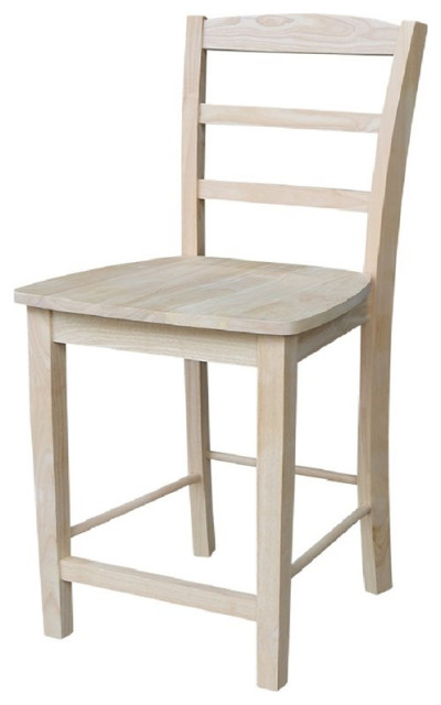 36" X 36" Unfinished Solid Wood Square Top Pedestal Table With 4 Stools ... inside The Versatility of Unfinished Wood Tables Exploring Customization Options