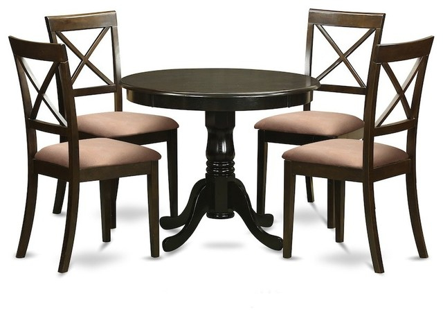 5-Piece Small Kitchen Table And Chairs Set-Round Table, 4 Chairs For ... throughout Unveiling the Perfect 5 Piece Small Kitchen Table Set Finding the Right Fit