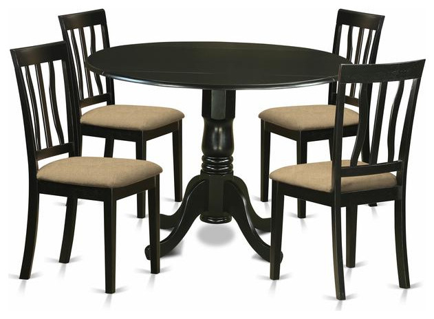 5-Piece Table Set, Dining Table And 4 Kitchen Chairs - Contemporary ... in The Enduring Appeal of Wood Chairs Understanding Their Versatility