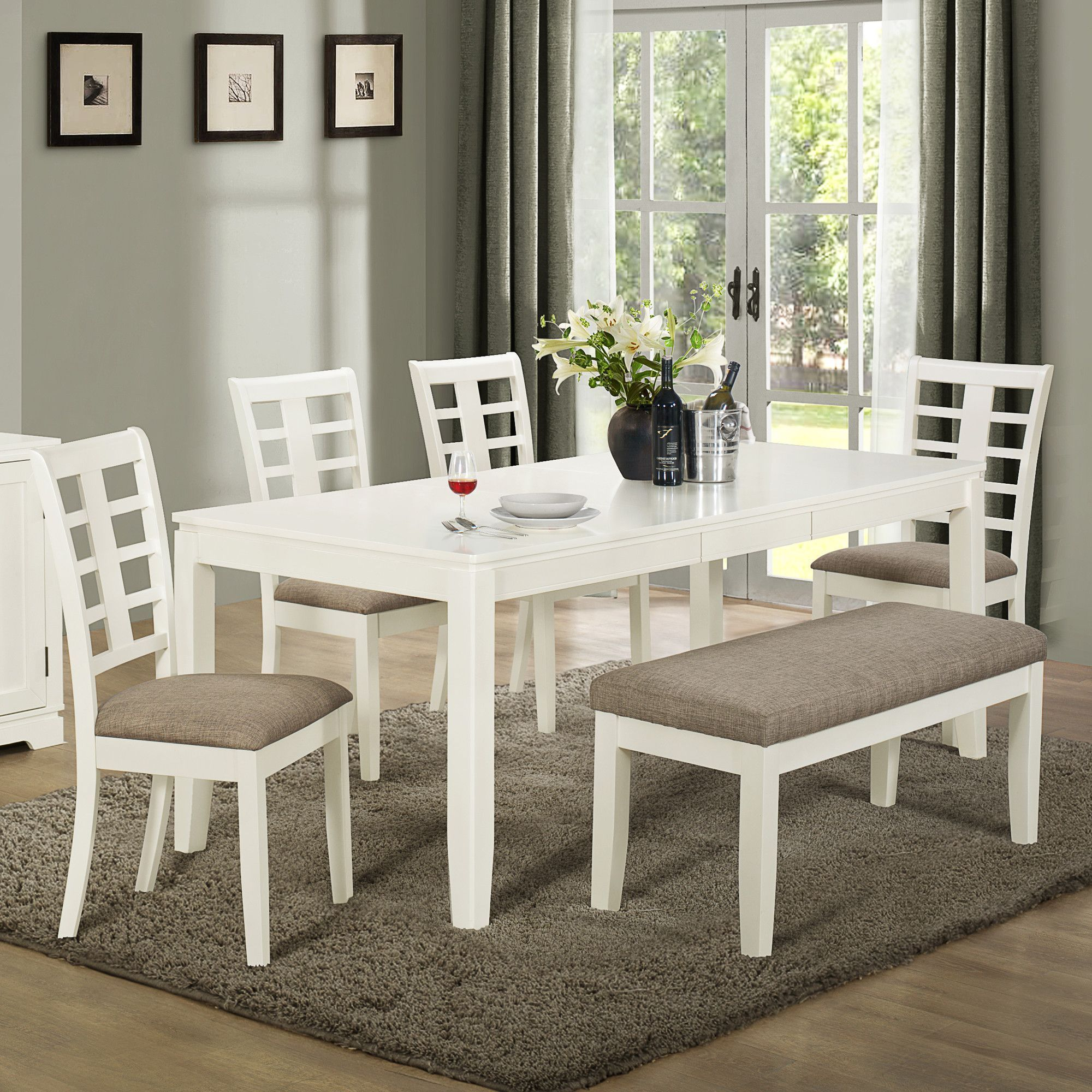 53 Inspiring Minimalist Dining Room Design #Interior Design # | Small ... with regard to 3-Piece Dining Room Set With A Table And 2 Kitchen Chairs, Linen White