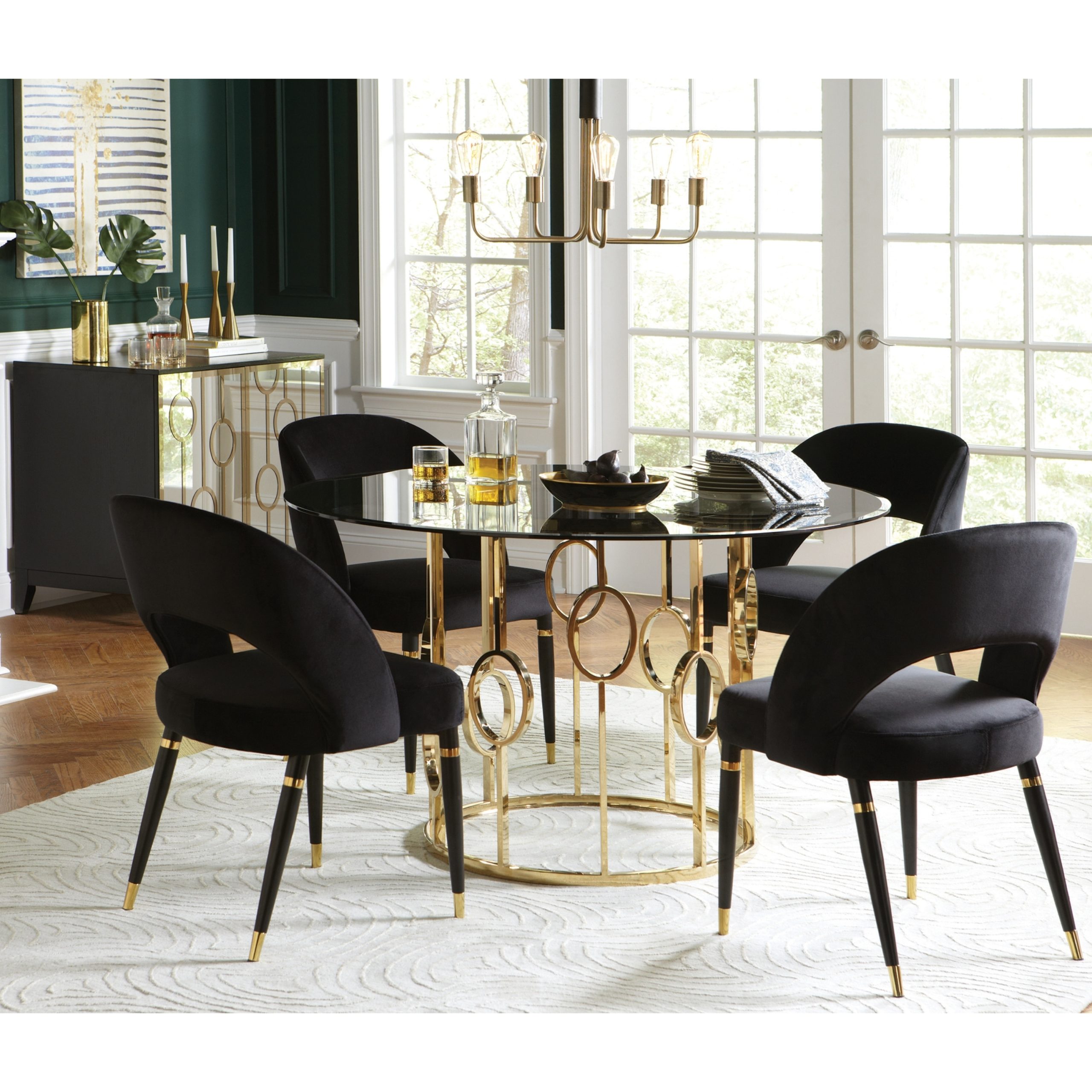 6-Piece Sets Round Dining Sets - Bed Bath & Beyond regarding 6 Piece Round Dining Set With Geometric Back Chairs In Grey Walnut
