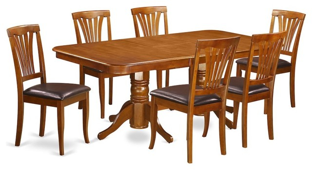 7-Piece Dining Room Set, Table, Leaf, 6 Chairs - Traditional - Dining ... within Unveiling the Versatility of a 7-Piece Dining Set Square Table with Leaf and Chairs