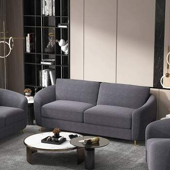 84" Tavia Sofa Gray Corduroy - Acme Furniture : Target with regard to Acme Furniture Tavia Corduroy Fabric L-Shaped Sectional With 6 Pillows In Gray
