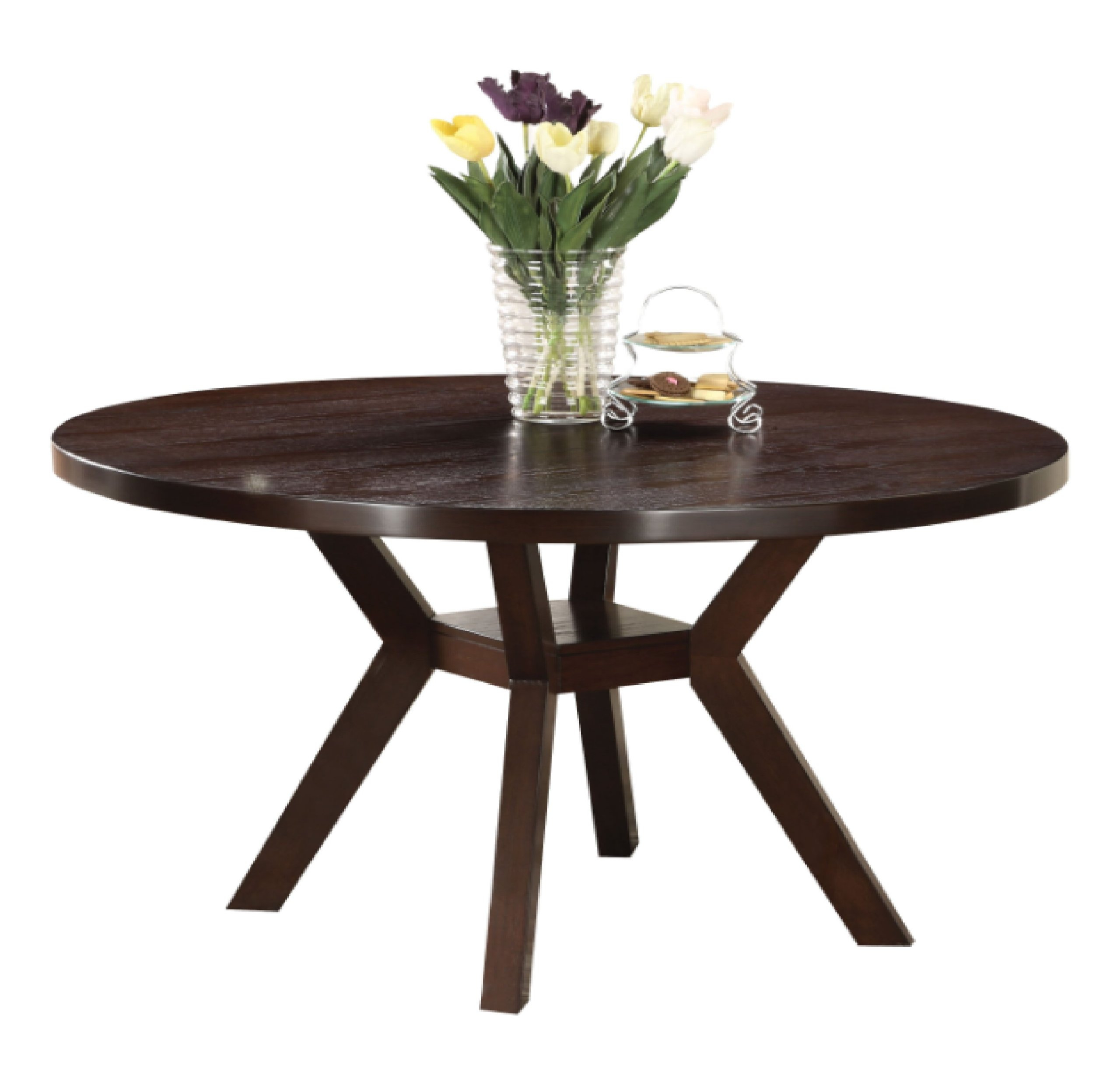 Acme 16250 Drake Espresso Round Dining Table, 48-Inch 840412162503 | Ebay intended for 48" Round Dining Table