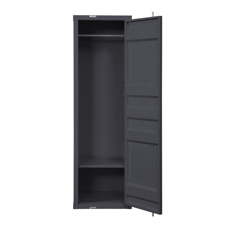 Acme Cargo Wardrobe Armoire With 1 Door In Gunmetal | Homesquare regarding Acme Cargo Chest With 1 Door, Gunmetal