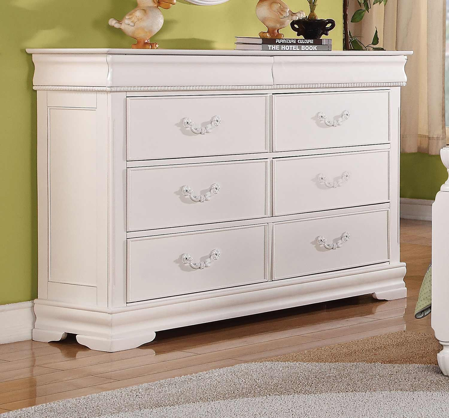 Acme Classique Dresser - White 30131 At Homelement.com with regard to Acme Flora Dresser With Door, White Finish