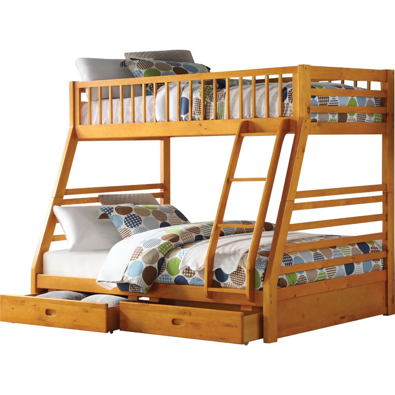 Acme Furniture 37015 Jason Twin Over Full Bunk Bed W/ Storage Ladder ... with regard to The Trundle Bed Advantage Exploring the Benefits of Extra Sleeping Space