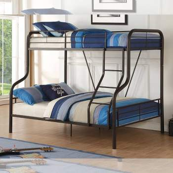 Acme Furniture 83" Full Xl/Queen Bunk Bed Brantley Loft And Bunk Bed ... intended for Brantley Metal Bunk Bed, Sandy Black And Silver, Full Bed Over Queen Bed