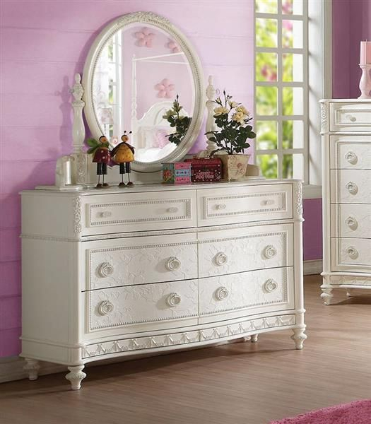 Acme Furniture Dorothy Ivory Dresser And Mirror | Furniture, Acme ... with regard to Acme Dorothy Dresser
