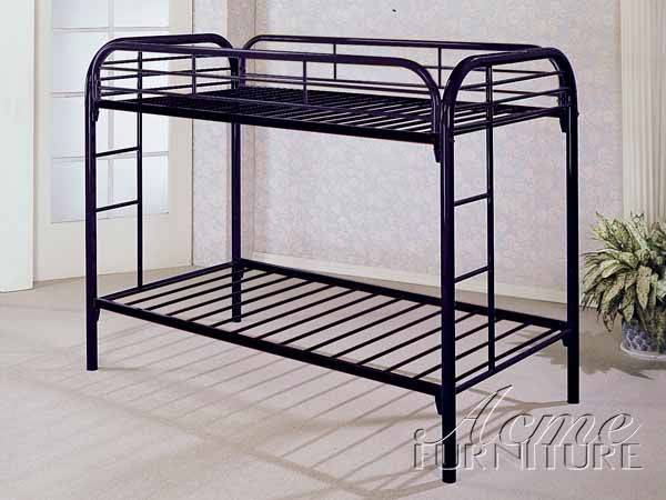 Acme Furniture Thomas Black Twin Over Twin Bunk Bed | Metal Bunk Beds ... within Maximizing Space Exploring the Benefits of the Acme Furniture Bunk Bed