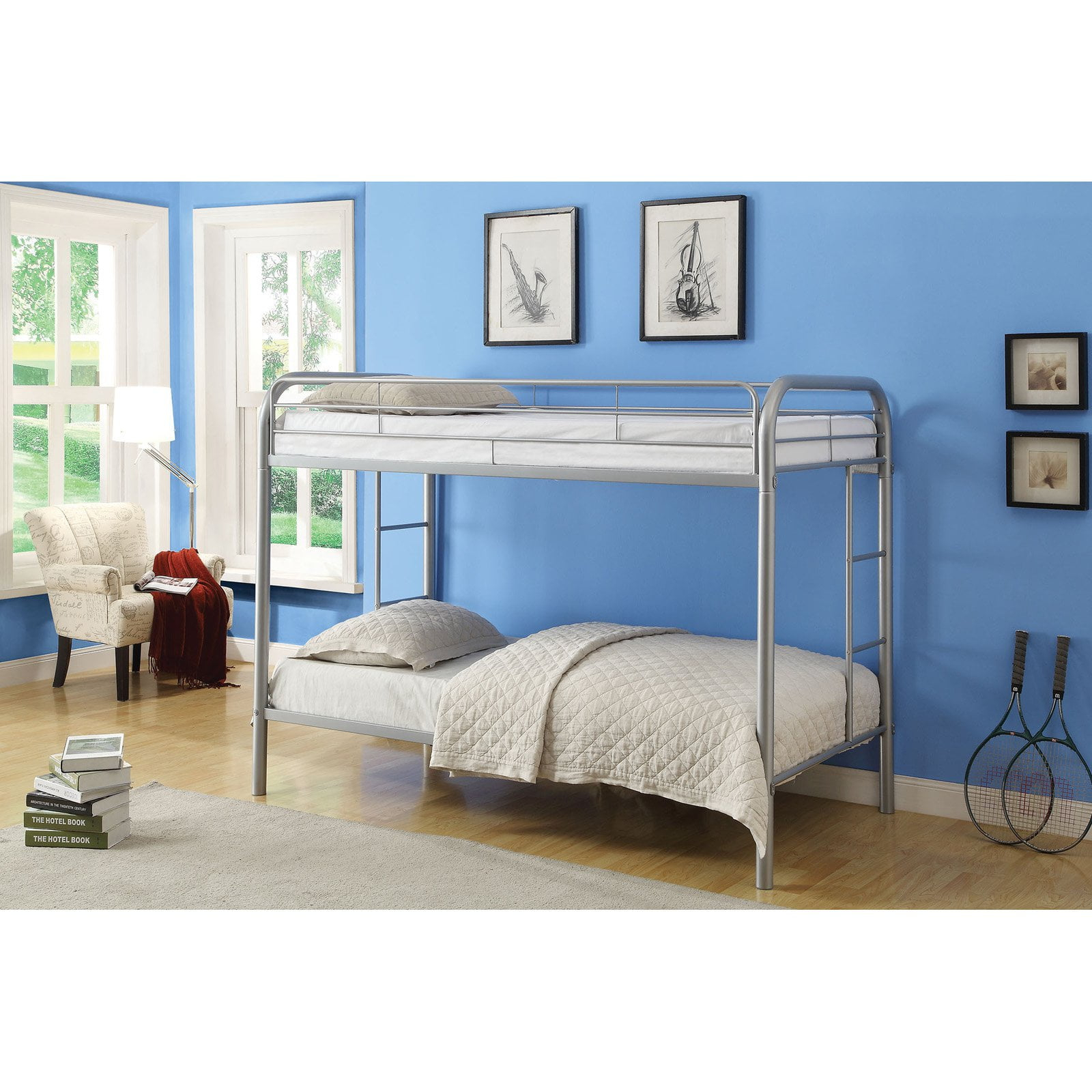 Acme Furniture Thomas Twin Over Twin Bunk Bed - Walmart.com for Maximizing Space Exploring the Benefits of the Acme Furniture Bunk Bed