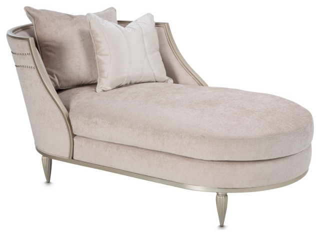 Aico Amini London Place Raf Chaise In Light Champagne - Traditional ... with regard to Finding the Perfect Fit Assessing the London Place Sofa in Your Home