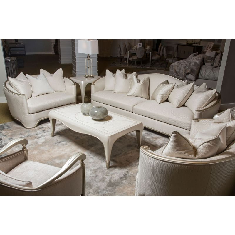 Aico Michael Amini London Place Sofa Set Light Champagne inside Aico Amini London Place Sofa In Light Champagne