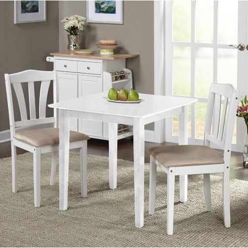 Alcott Hill Dinah 3 Piece Dining Set | Wayfair inside The Art of the Small Dining Space Maximizing Functionality with a Dinette Set