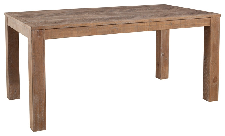 Alpine Furniture Aiden Wood Fixed Top Dining Table In Weathered Natural ... intended for Alpine Furniture Seashore Fixed Wood Top Dining Table In Antique Natural (Brown)