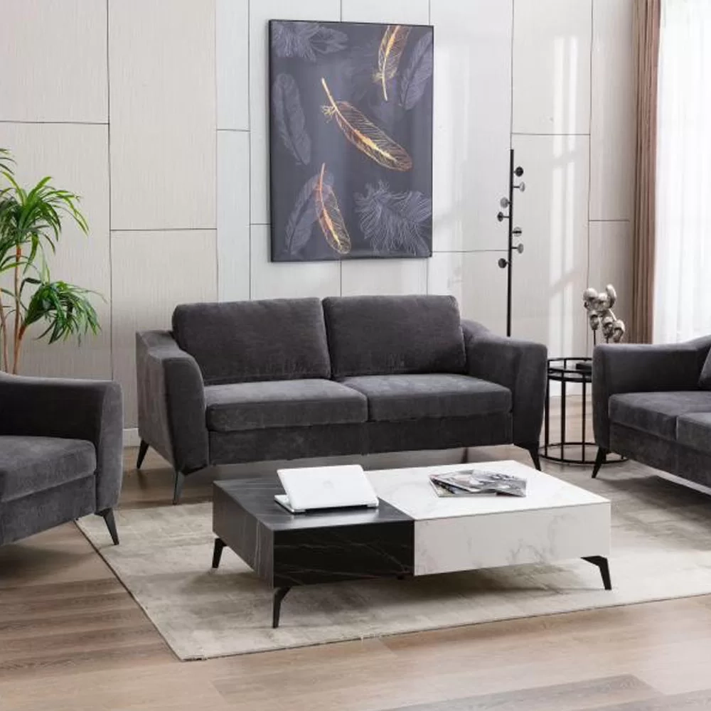Amanda Sofa Dark Grey - Lots Furnishings throughout Amanda Sofa, Dark Grey