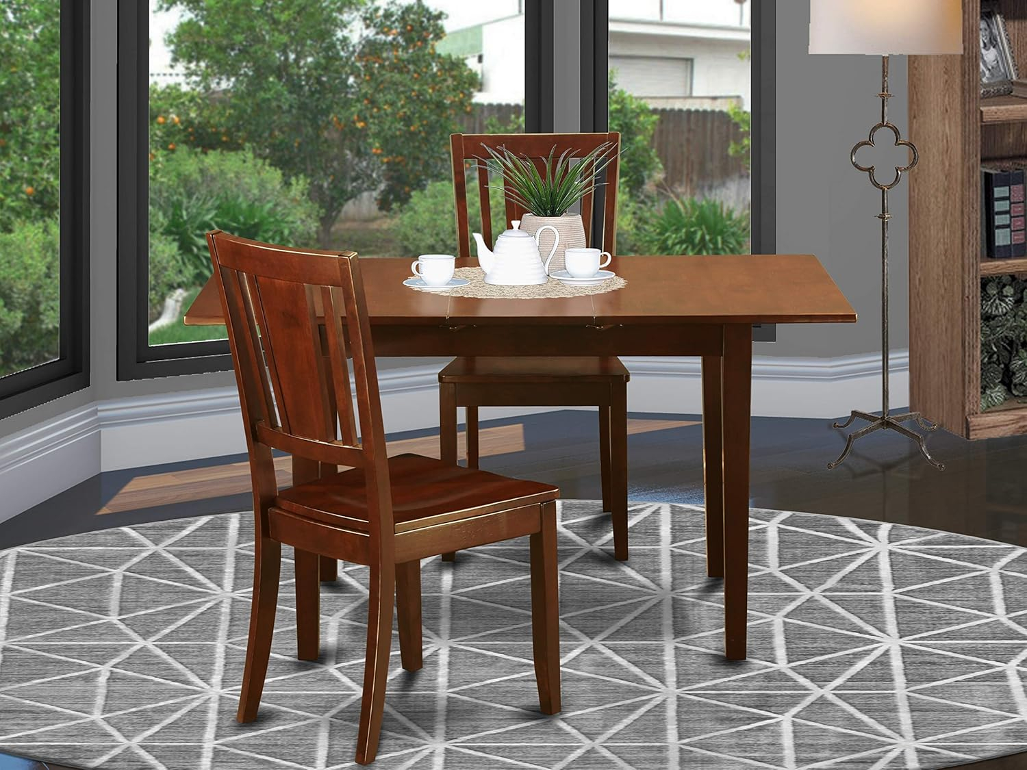 Amazon.com: 3 Pc Small Dinette Set - Dining Tables For Small Spaces And ... intended for The Art of the Small Dining Space Maximizing Functionality with a Dinette Set