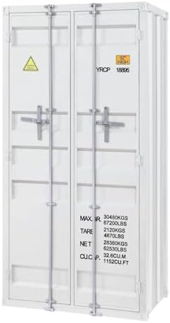 Amazon.com: Acme Cargo Wardrobe Armoire With 1 Door In Gunmetal : Home ... regarding The Ultimate Guide to Organizing with an ACME Blue Wardrobe