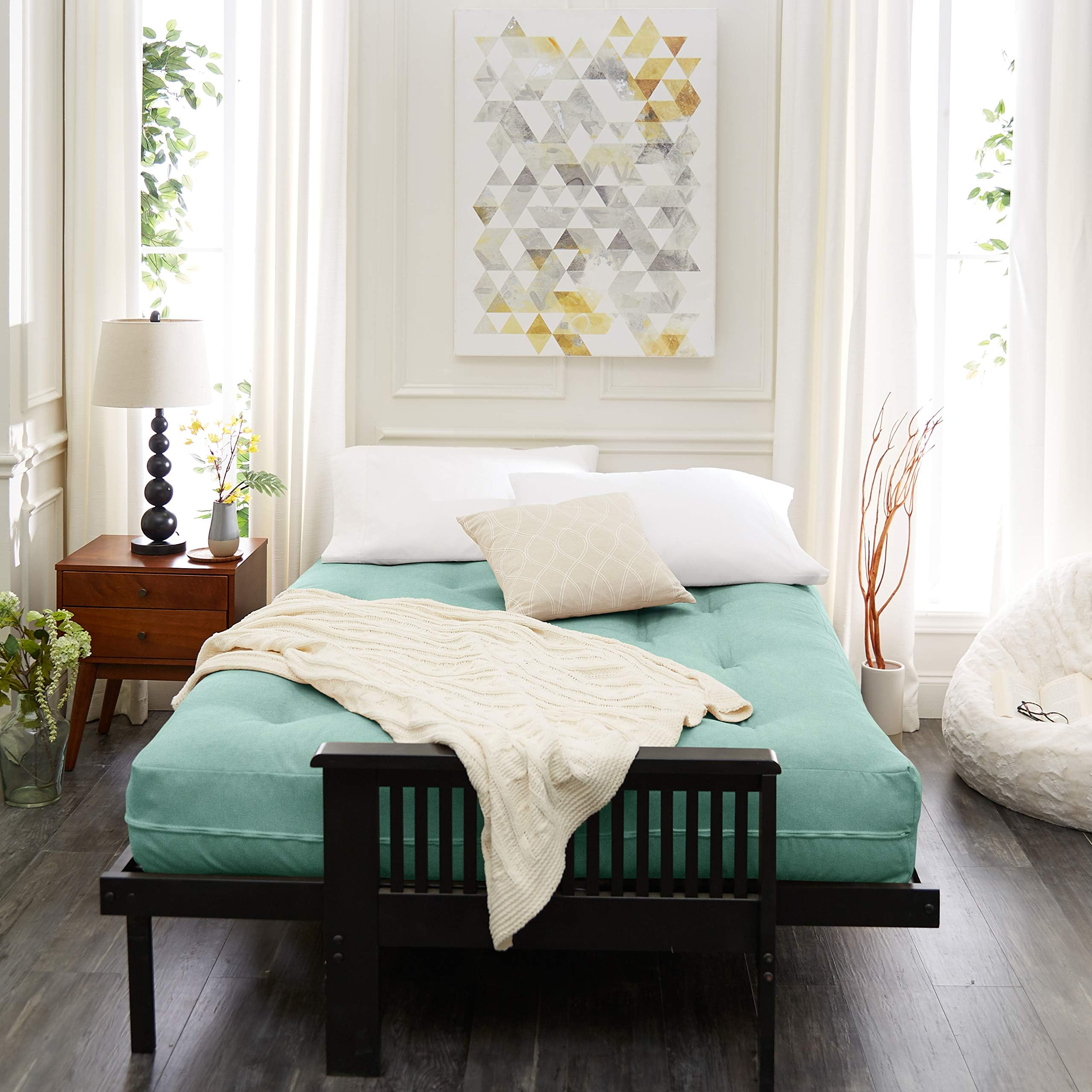 Amazon.com - Blazing Needles Renewal 10" Twill Futon Mattress, Full ... throughout Blazing Needles Renewal 9-Inch Twill Twin-Size Futon Mattress - Aqua Blue