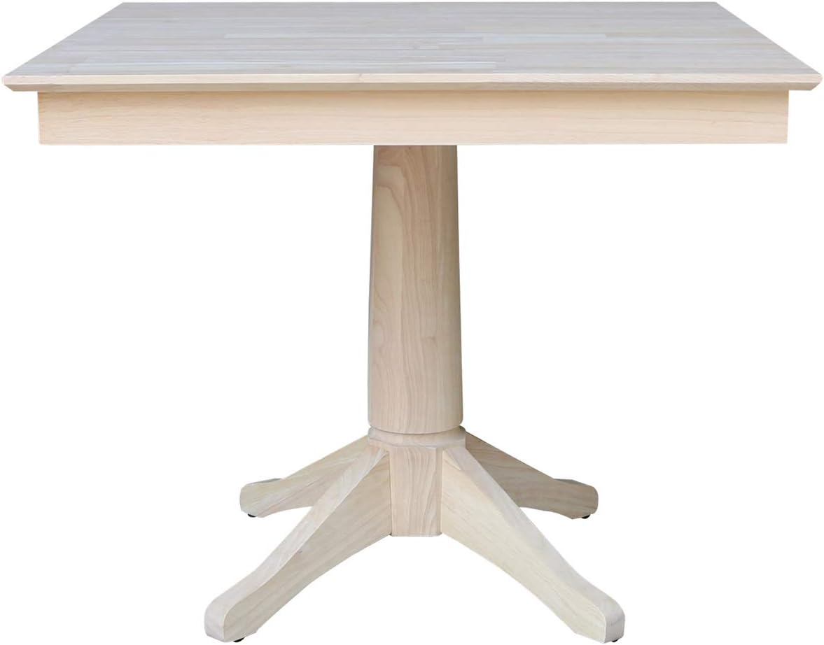 Amazon.com: International Concepts 36" X 36" Natural Solid Wood Square ... in The Versatility of Unfinished Wood Tables Exploring Customization Options