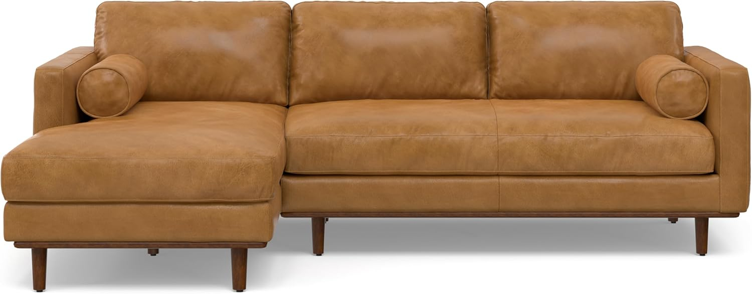 Amazon.com: Simplihome Morrison Left Sectional Sofa In Full-Grain ... for Morrison 89-Inch Sofa, Genuine Leather
