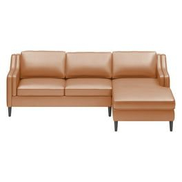 Aplee Modern Living Room Genuine Leather Corner Sectional Couch In ... regarding Maintaining the Elegance of Your Cognac Tan Leather Furniture