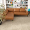 Aplee Modern Living Room Genuine Leather Corner Sectional Couch In ... regarding Maintaining the Elegance of Your Cognac Tan Leather Furniture
