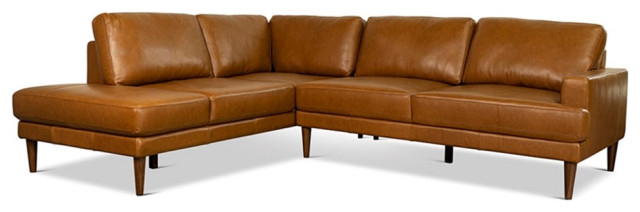 Aplee Modern Living Room Genuine Leather Corner Sectional Couch In ... throughout Maintaining the Elegance of Your Cognac Tan Leather Furniture