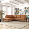 Aplee Modern Living Room Genuine Leather Corner Sectional Couch In ... within Maintaining the Elegance of Your Cognac Tan Leather Furniture