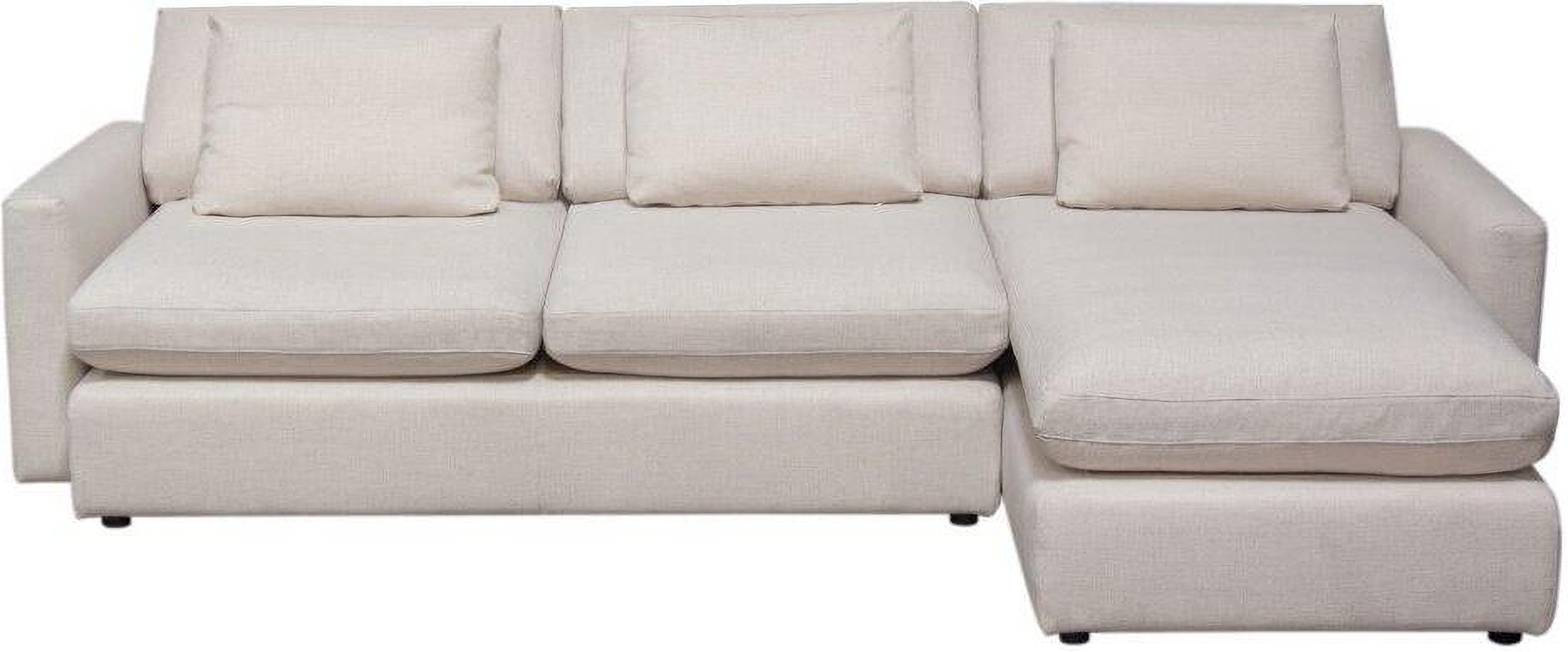 Arcadia 2 Piece Reversible Chaise Sectional With Feather Down Seating ... pertaining to Creating the Perfect Living Space Understanding the Arcadia Sectional