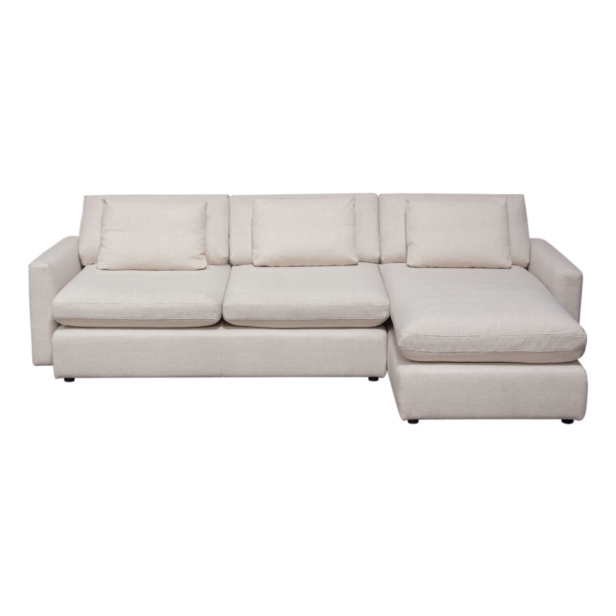 Arcadia 2Pc Reversible Chaise Sectional W/ Feather Down Seating In ... pertaining to Creating the Perfect Living Space Understanding the Arcadia Sectional