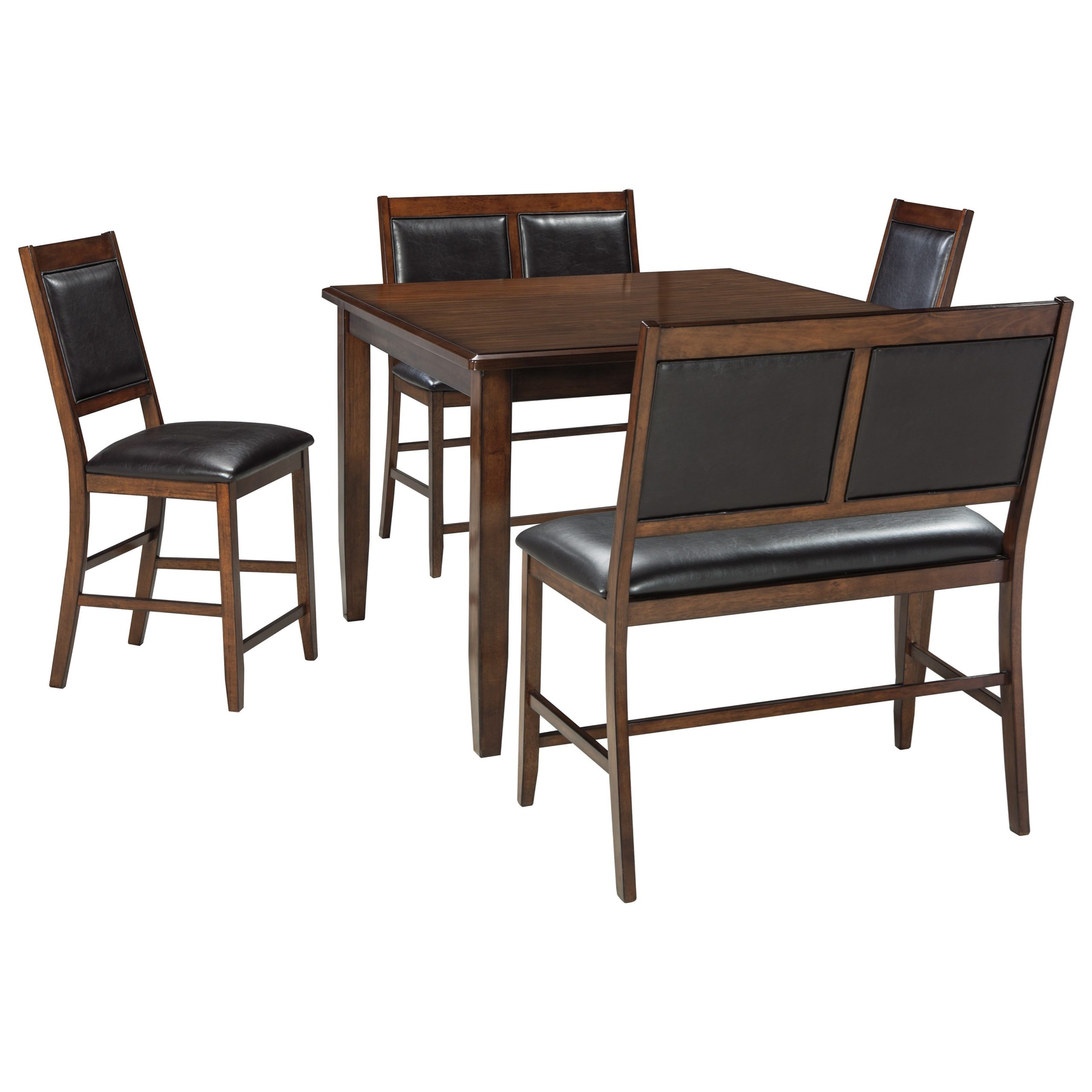 Ashley Signature Design Meredy D395-323 5-Piece Dining Room Counter ... regarding 5-Piece Dining Room Set, Table With 2 Dining Table Chairs And 2 Benches