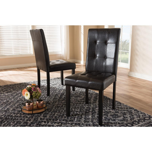 Avery Modern And Contemporary Dark Brown Faux Leather Upholstered ... for Preserving Your Investment How to Maintain the Beauty of Dark Brown Faux Leather