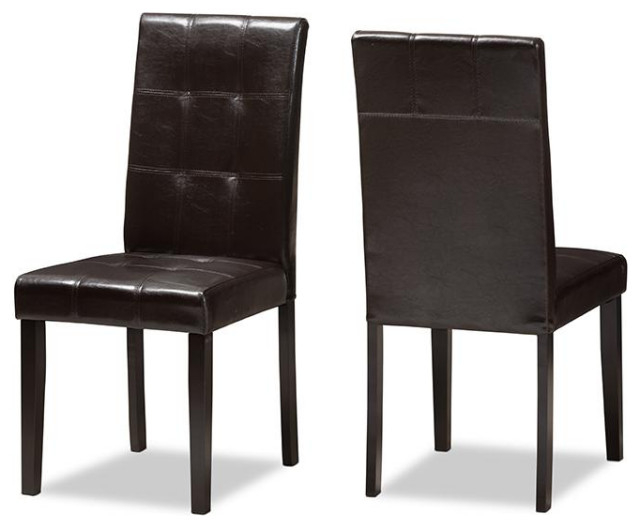 Avery Modern And Contemporary Dark Brown Faux Leather Upholstered ... with regard to Ancel Modern And Contemporary Dark Brown Faux Leather Upholstered And Dark