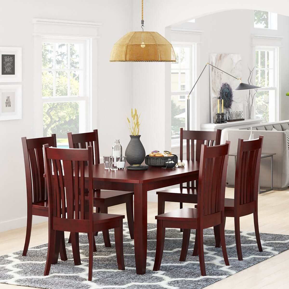 Barryton Solid Mahogany Wood Rectangular Dining Table throughout Beyond the Surface A Deep Dive into the Materials and Design of Dining Sets