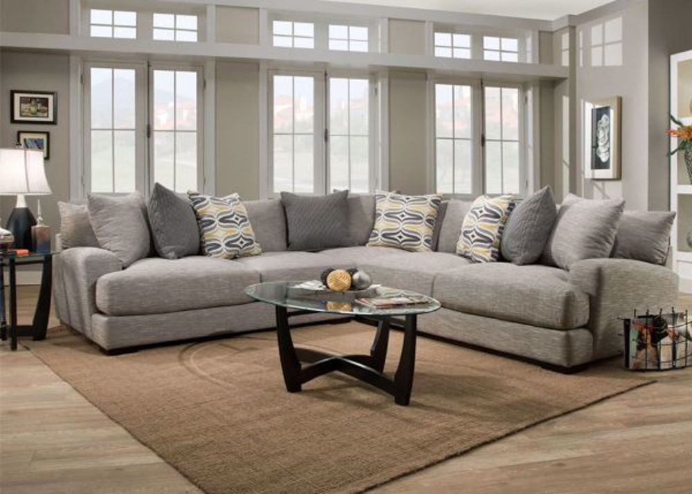 Barton Upholstered Sectional | 3 Piece Sectional Sofa, Grey Sectional ... pertaining to Styling Your Living Room with a Gray Coaster David Sectional