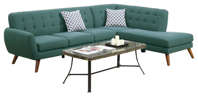 Benzara Bm168752 Polyfiber 2 Pieces Sectional With 2 Pillows, Blue ... pertaining to Maximizing Comfort and Style with the BM168745 Sectional