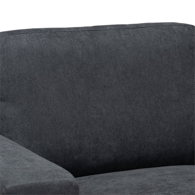 Bowery Hill Dark Grey Sectional Sofa With Right Facing Chaise ... intended for The Ultimate Sectional Guide Understanding Features and Fabrics