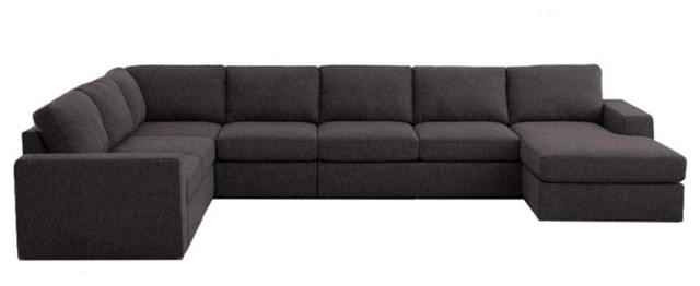 Bowery Hill Modern Fabric Modular Sectional Sofa With Reversible Chaise ... for Elevating Your Space with an Ivory Sectional Exploring the Bowery Hill Options