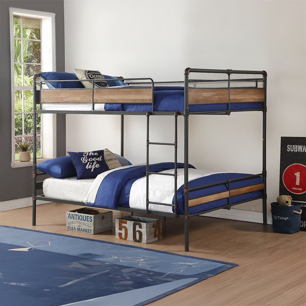 Brantley Ii Sandy Black Queen Over Queen Bunk Bed By Acme | 1Stopbedrooms for Unveiling the Brantley Metal Bunk Bed Sandy Black and Silver A Comprehensive Guide