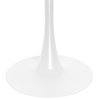 Bristol Dining Table, White Base With 27 Round Dark Walnut Mdf Top ... pertaining to Bristol Dining Table, White Base With 27 Round Light Natural Mdf Top