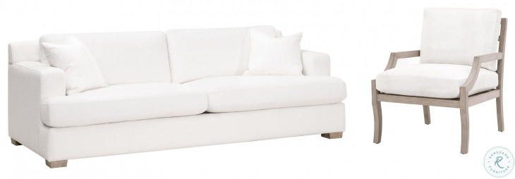 California Boucle Snow Dean 92" Casual Sofa From Essentials For Living ... within Dean 92" California Casual Solid Oak Wood Sofa