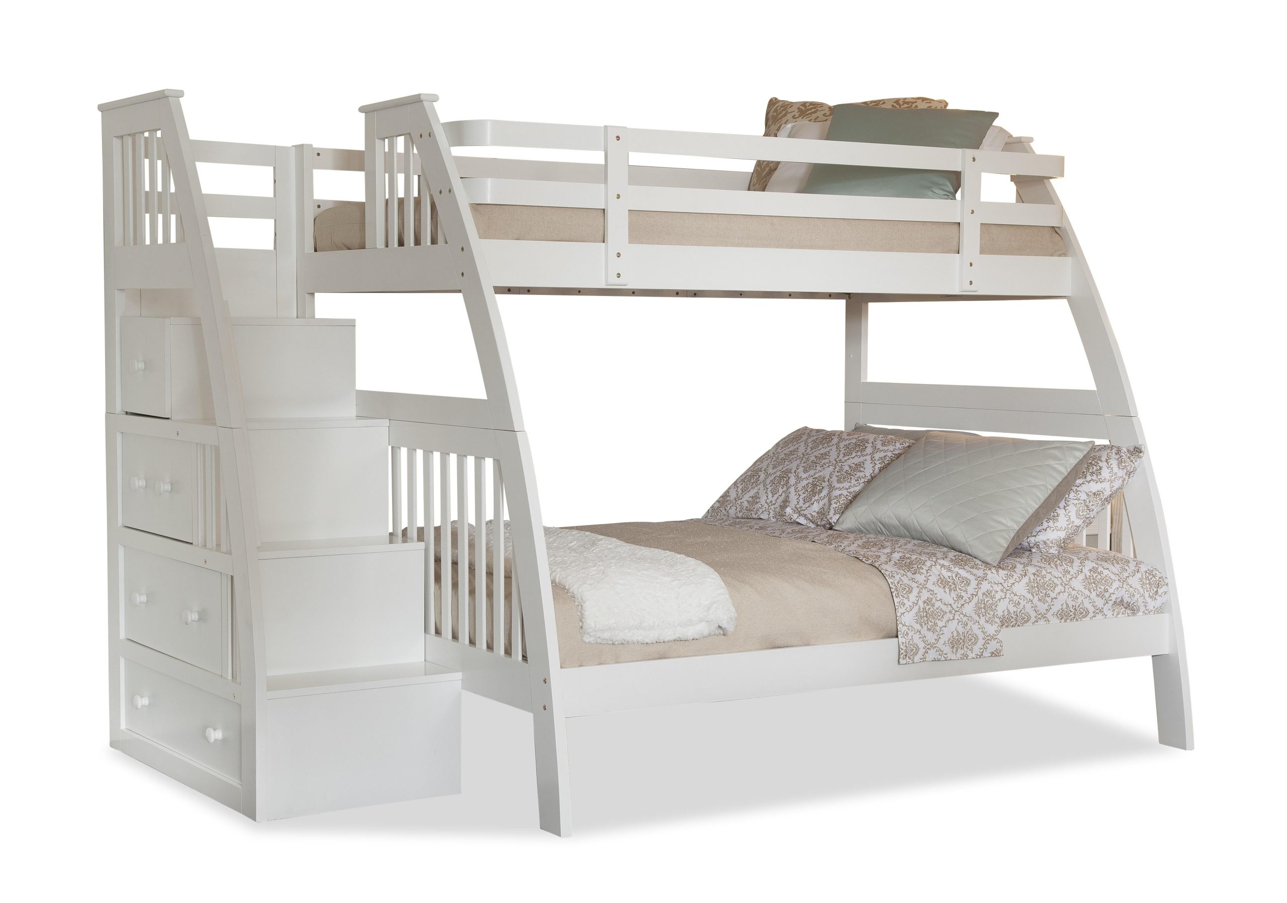 Canwood Ridgeline Twin Over Full Bunk Bed With Built In Stairs Drawers ... pertaining to The Ultimate Guide to White Twin over Full Bunk Beds with Storage Options