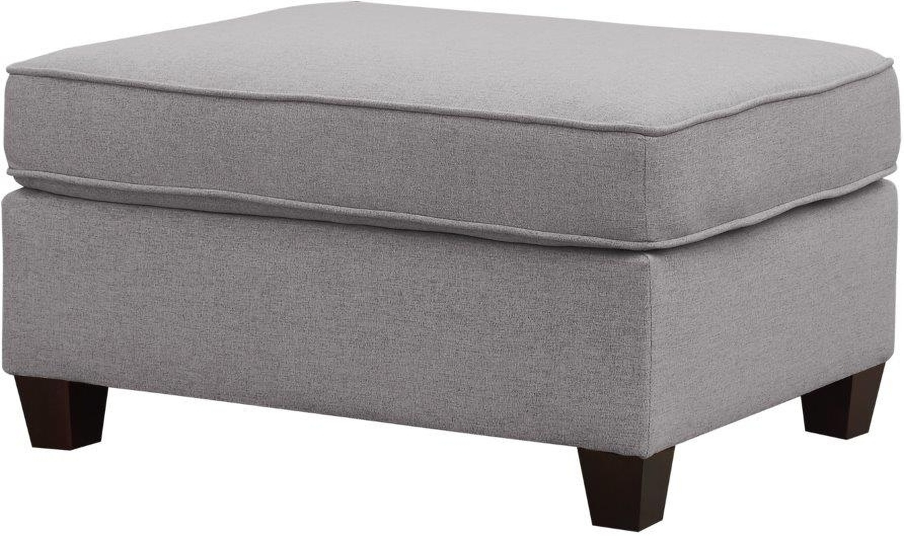 Casanova Light Gray Linen 7Pc Modular L-Shape Sectional Sofa With ... within Casanova Light Gray Linen 7Pc Modular L-Shape Sectional Sofa With Ottoman